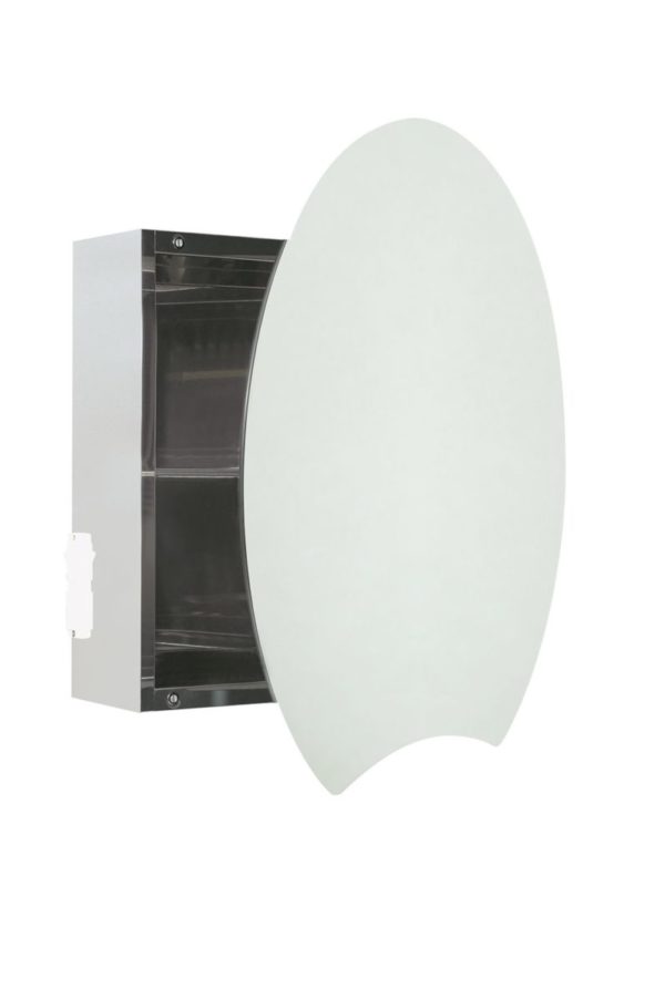 Specchio con contenitore in acciaio inox di Stilhaus