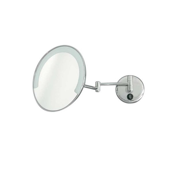 Specchio ingranditore bifacciale 3x da parete con illuminazione di Stilhaus