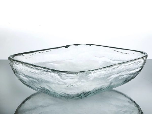 Lavabo quadro in cristallo puro con ghiera collezione MURANO'S di STILHAUS
